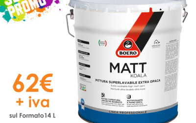 PROMO su MATTKoala Boero, la pittura Superlavabile ExtraOpaca