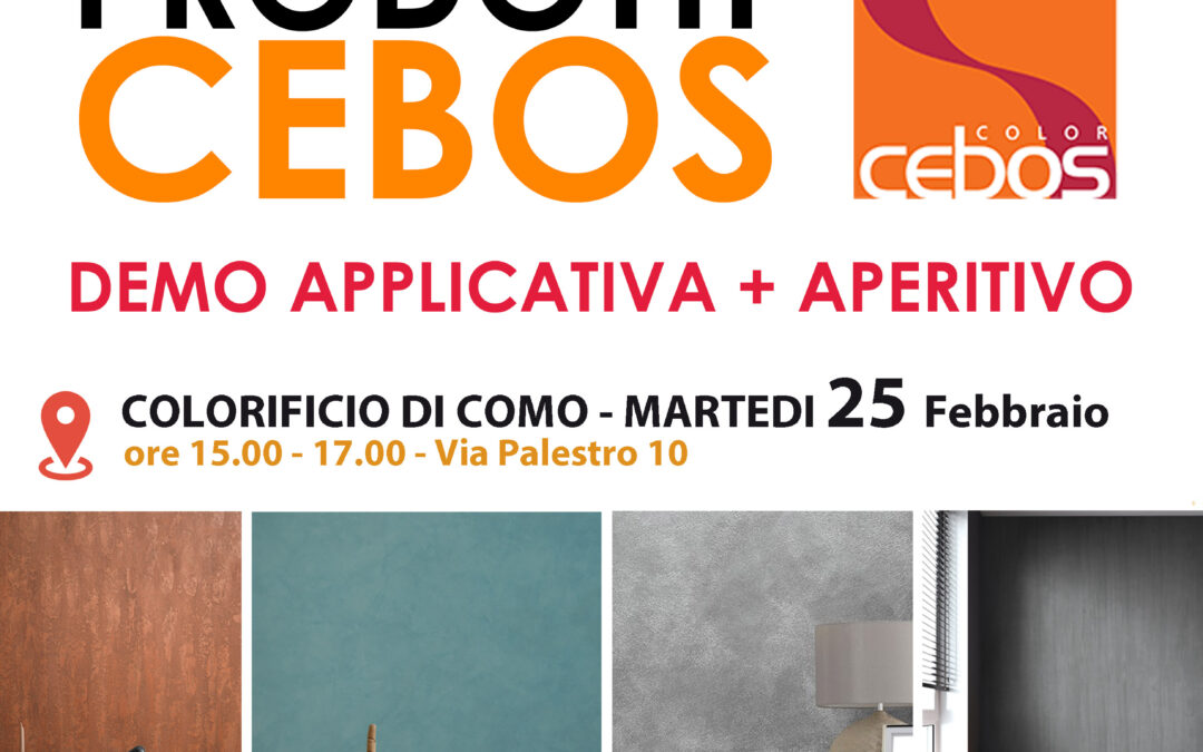 Formazione per applicare prodotti CEBOS – COMO e ALBA